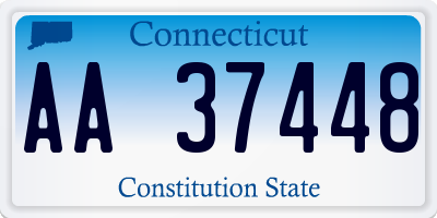 CT license plate AA37448