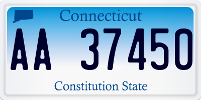 CT license plate AA37450