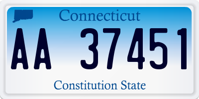 CT license plate AA37451