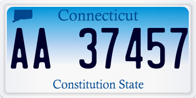 CT license plate AA37457