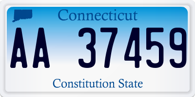 CT license plate AA37459