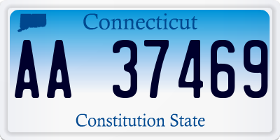 CT license plate AA37469