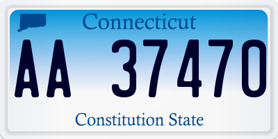 CT license plate AA37470