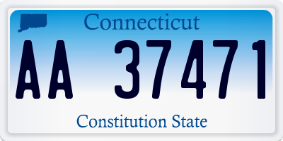 CT license plate AA37471