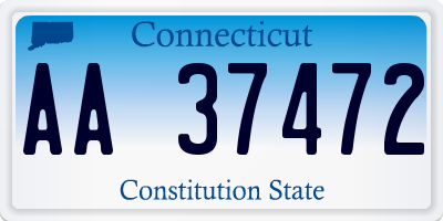 CT license plate AA37472