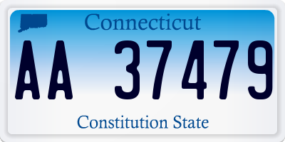 CT license plate AA37479