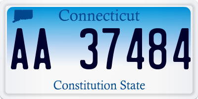 CT license plate AA37484