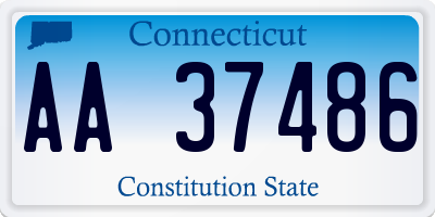 CT license plate AA37486