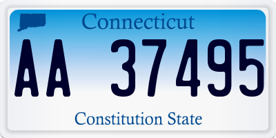 CT license plate AA37495