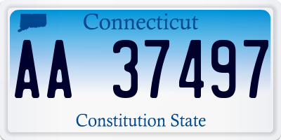 CT license plate AA37497