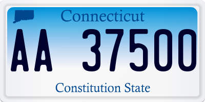 CT license plate AA37500