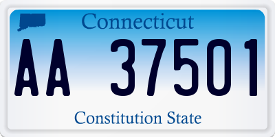 CT license plate AA37501