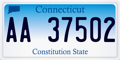 CT license plate AA37502