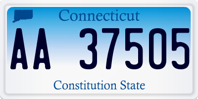CT license plate AA37505