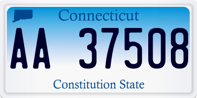 CT license plate AA37508