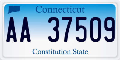 CT license plate AA37509