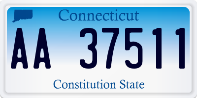 CT license plate AA37511