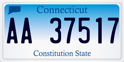 CT license plate AA37517
