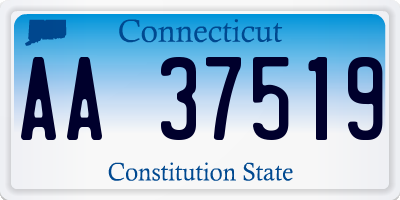 CT license plate AA37519
