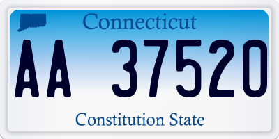 CT license plate AA37520