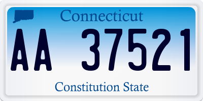 CT license plate AA37521