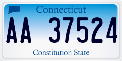 CT license plate AA37524