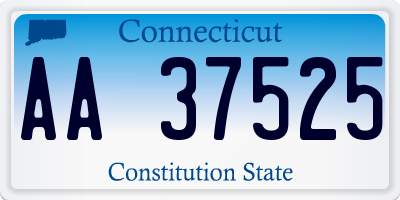 CT license plate AA37525