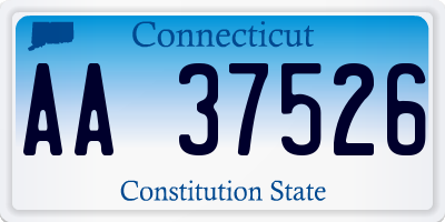 CT license plate AA37526