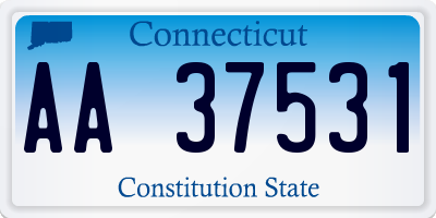 CT license plate AA37531