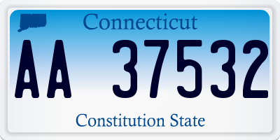 CT license plate AA37532