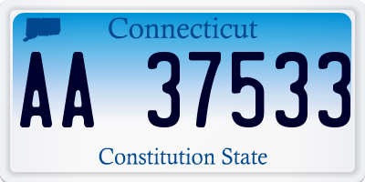 CT license plate AA37533