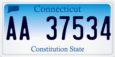 CT license plate AA37534