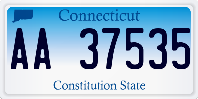 CT license plate AA37535