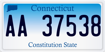 CT license plate AA37538