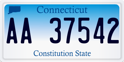 CT license plate AA37542