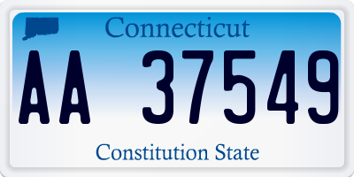 CT license plate AA37549