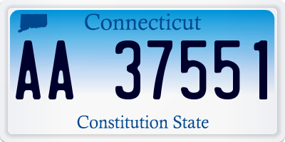 CT license plate AA37551
