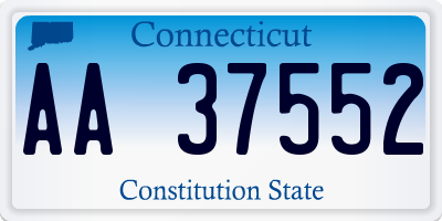 CT license plate AA37552