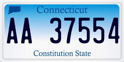 CT license plate AA37554