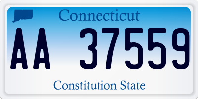 CT license plate AA37559
