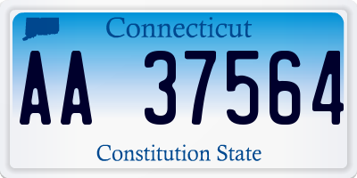 CT license plate AA37564