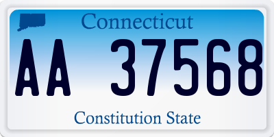 CT license plate AA37568