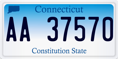 CT license plate AA37570