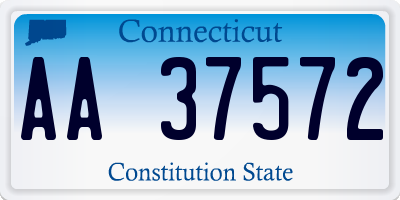 CT license plate AA37572