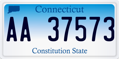 CT license plate AA37573