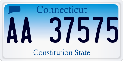 CT license plate AA37575