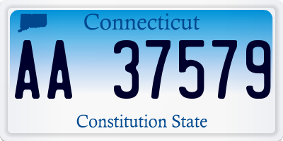 CT license plate AA37579
