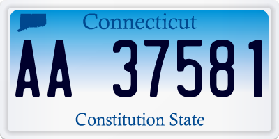 CT license plate AA37581