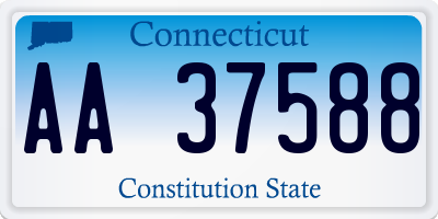 CT license plate AA37588