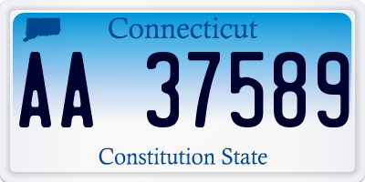 CT license plate AA37589